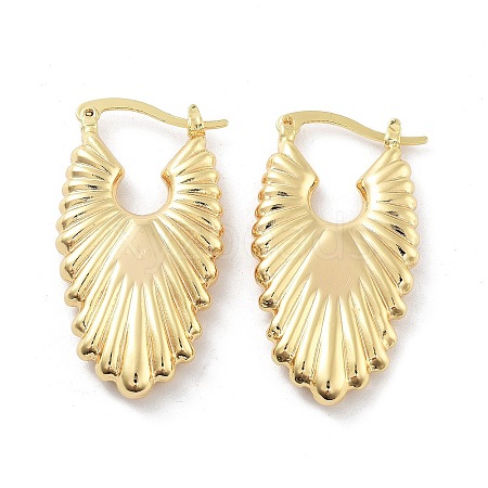 Brass Hoop Earrings EJEW-H301-01G-04-1