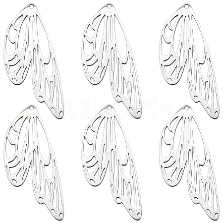 SUNNYCLUE 10Pcs 201 Stainless Steel Pendants STAS-SC0006-47-1