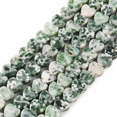 Natural Green Spot Jasper Beads Strands G-M403-A22-02-1