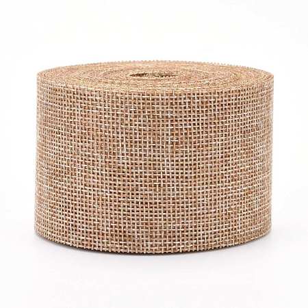 Polyester Imitation Linen Wrapping Ribbon OCOR-G007-01E-1