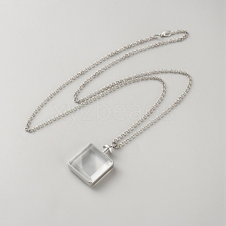 Alloy Locket Pendant Necklaces NJEW-WH0020-66A-1