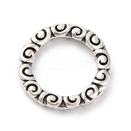 Tibetan Style Alloy Linking Rings TIBE-M004-13AS-02-1