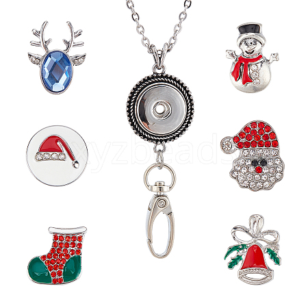 SUNNYCLUE DIY Interchangeable Christmas Office Lanyard ID Badge Holder Necklace Making Kit DIY-SC0022-02-1