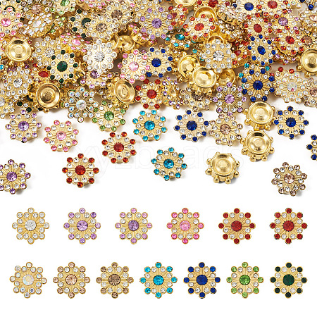 Cheriswelry 260Pcs 13 Style CCB Plastic with Rhinestones Cabochons FIND-CW0001-10-1