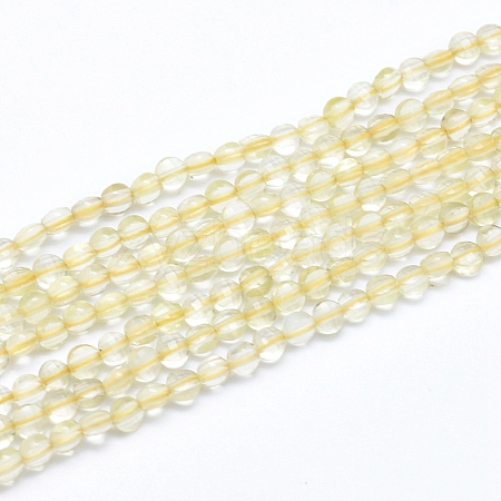 Natural Lemon Quartz Beads Strands G-D0003-A35-1