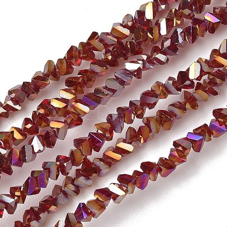 Electroplate Transparent Glass Beads Strands EGLA-P061-04C-AB03-1