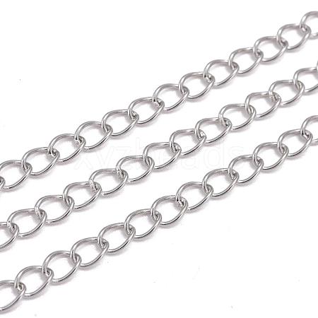304 Stainless Steel Twisted Chains CHS-A003K-0.6mm-1