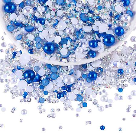 60g Resin patch multi size mixed pearl patch DIY jewelry accessories(2 bags) JX586M-1