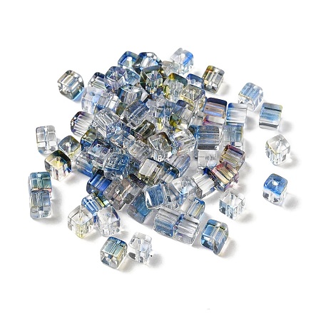 Two Tone Transparent Glass Beads X1-GLAA-NH0001-03G-1