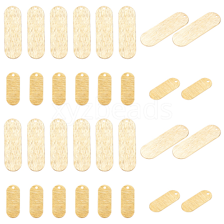 24Pcs 2 Style Brass Pendants KK-BC0011-75-1