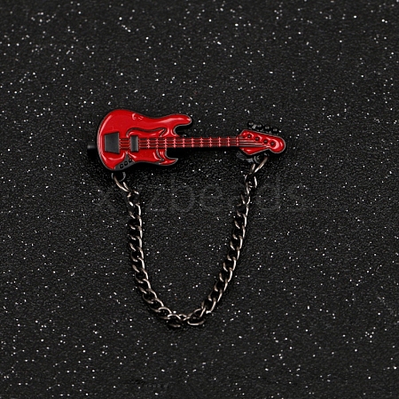 Guitar Hanging Chain Brooch PW-WGA14EA-03-1