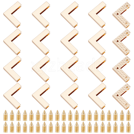 20 Sets Zinc Alloy Purse Corner for Bag FIND-GO0003-66A-1