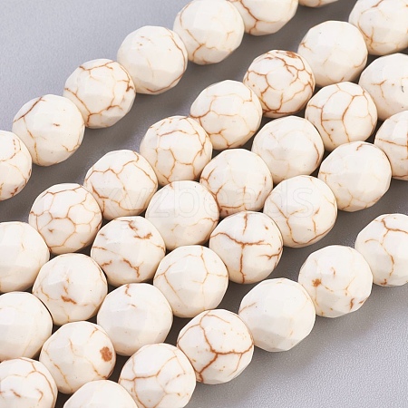 Natural Magnesite Beads Strands X-TURQ-L017-8mm-02A-1