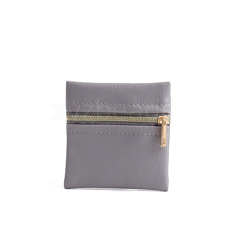 Square PU Leather Jewelry Gift Zipper Bags PW-WGB98FA-02-1