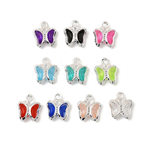 Brass Glass Charms KK-R216-19S-1