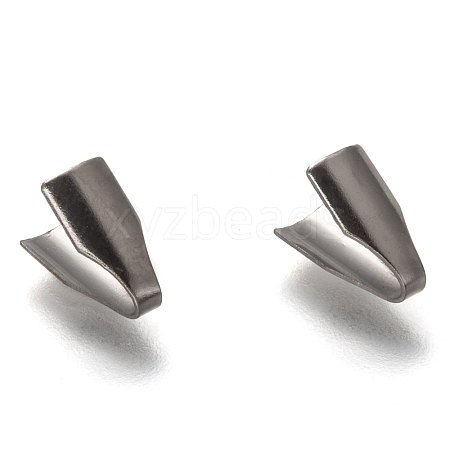 Tarnish Resistant 304 Stainless Steel Folding Crimp Ends X-STAS-G122-09P-A01-1