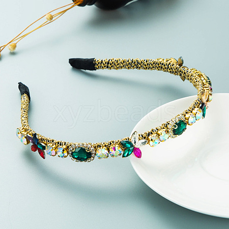 Alloy Rhinestone Hair Bands PW-WGB2D15-04-1