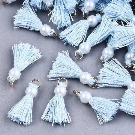 Polycotton(Polyester Cotton) Tassel Pendant Decorations FIND-T052-13M-1