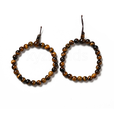 Natural Tiger Eye Gourd Beaded Stretch Bracelet for Women G-G997-G04-1