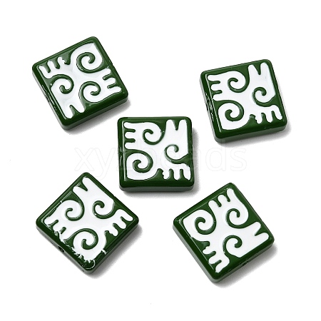 Baking Paint Glass Beads LAMP-Z017-03B-1