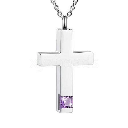 Cross Urn Ashes Pendant Necklace PW-WGBB57D-02-1