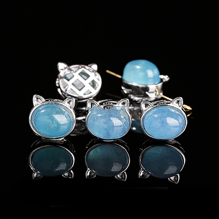 Natural Blue Aquamarine Beads PW-WGA4791-04-1