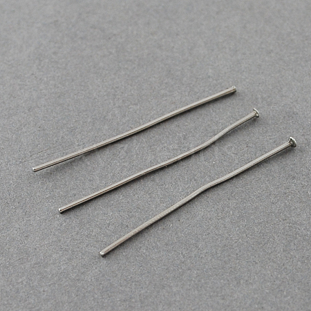 Tarnish Resistant 304 Stainless Steel Flat Head Pins STAS-R046-25mm-1