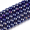 Electroplate Opaque Glass Beads Strands X-GLAA-T032-P4mm-AB03-1