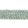 Electroplate Transparent Glass Beads Strands GLAA-H021-01A-FR07-2