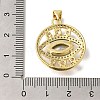 Brass Micro Pave Cubic Zirconia Pendants KK-K389-041G-3