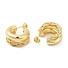 Rack Plating Brass Round Stud Earrings EJEW-D068-04G-2