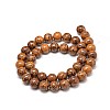 Natural Elephant Skin Jasper/Miriam Stone/Calligraphy Stone Bead Strands X-G-P075-20-8mm-2