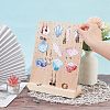 Ocean Them Printed Wooden Earring Display Stands EDIS-WH0006-51-3