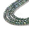 Electroplate Transparent Glass Beads Strands X-GLAA-H021-01A-FR01-4