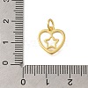 Heart Rack Plating Brass Charms KK-I716-21B-G-3