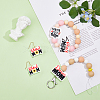 DICOSMETIC 12Pcs 6 Style Mother's Day Silicone Beads SIL-DC0001-44-5