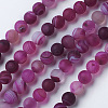 Natural Grade A Striped Agate/Banded Agate Beads Strands G-E478-01-8mm-1