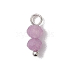 11Pcs 11 Colors Dyed Natural Malaysia Jade Faceted Rondelle Beaded Charms PALLOY-JF04797-02-3