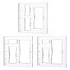 3Pcs Multifunctional Acrylic Drawing Scale Ruler DIY-WH0387-73C-1