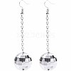 Non-Tarnish Stainless Steel Mirror Ball Earrings for Women FJ2420-1-1