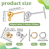 120Pcs 2 Color Iron Ball Stud Earring Findings DIY-UN0004-38-5