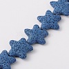 Star Synthetic Lava Rock Beads Strands G-N0099-21-1