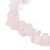 Natural Rose Quartz Chips Stretch Bracelets BJEW-JB09754-01-4