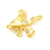 Brass Pave Clear Cubic Zirconia Pendants KK-Z051-02G-03-2
