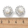 Rack Plating Brass Micro Pave Clear Cubic Zirconia Buttons KK-K293-03P-3