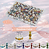 400Pcs Brass Acrylic Rhinestone Spacer Beads RB-SP0001-09B-2
