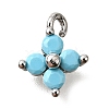 Brass Micro Pave Cubic Zirconia Pendants KK-D356-07B-P-1