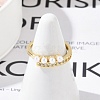 Brass Micro Pave Clear Cubic Zirconia Finger Rings for Women RJEW-R011-08G-02-3