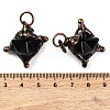 Natural Obsidian Merkaba Star Pendants G-C144-01R-01-3