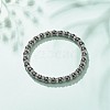 Synthetic Hematite Stretch Bracelet Rhinestone Beaded BJEW-JB08335-01-2